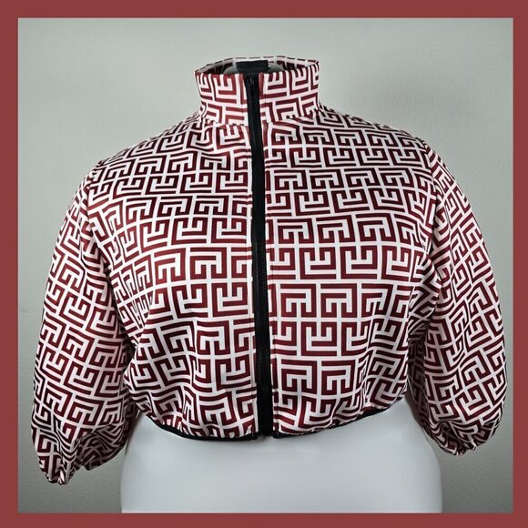 Chic Red Geometric‎ Jacket (NWOT) - Picture 1 of 8